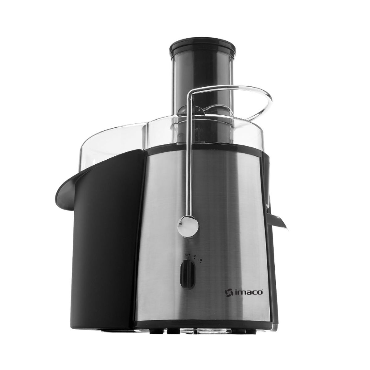 IMACO - Extractor de Jugos 700W Imaco JE26FC con Cuerpo de Acero Inoxidable