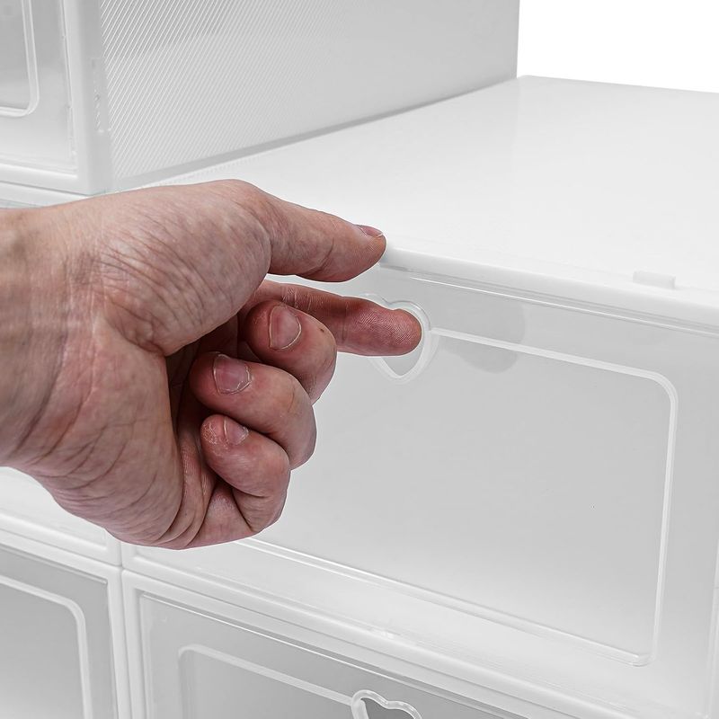 GENERICO - PACK 12 UNIDADES ORGANIZADOR DE ZAPATO CAJA ORGANIZADORA VERDE