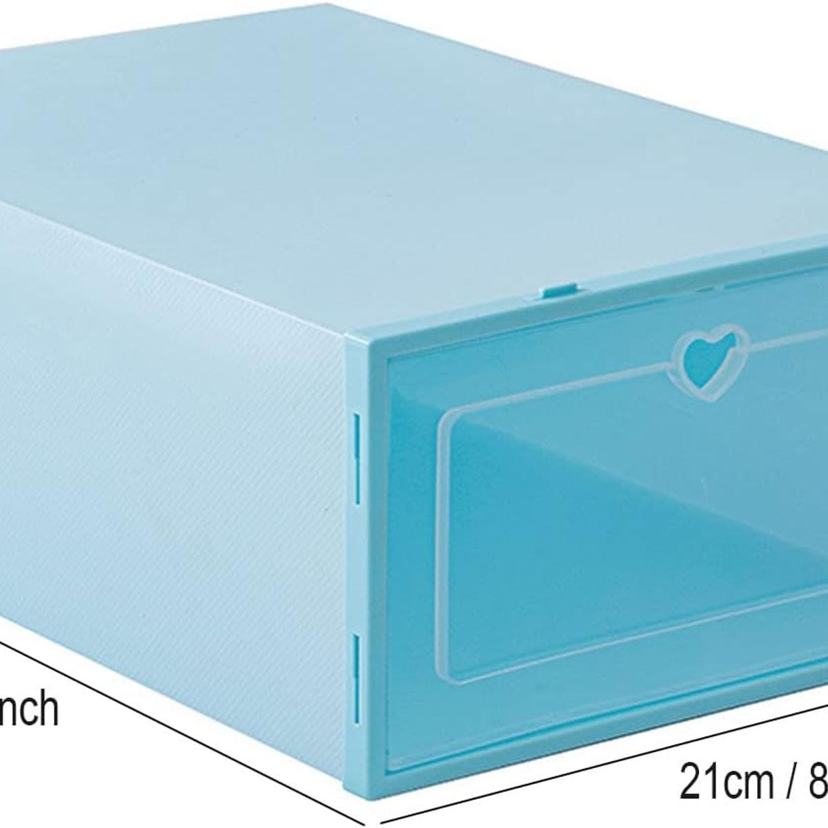 GENERICO - PACK 12 UNIDADES ORGANIZADOR DE ZAPATO CAJA ORGANIZADORA CELESTE