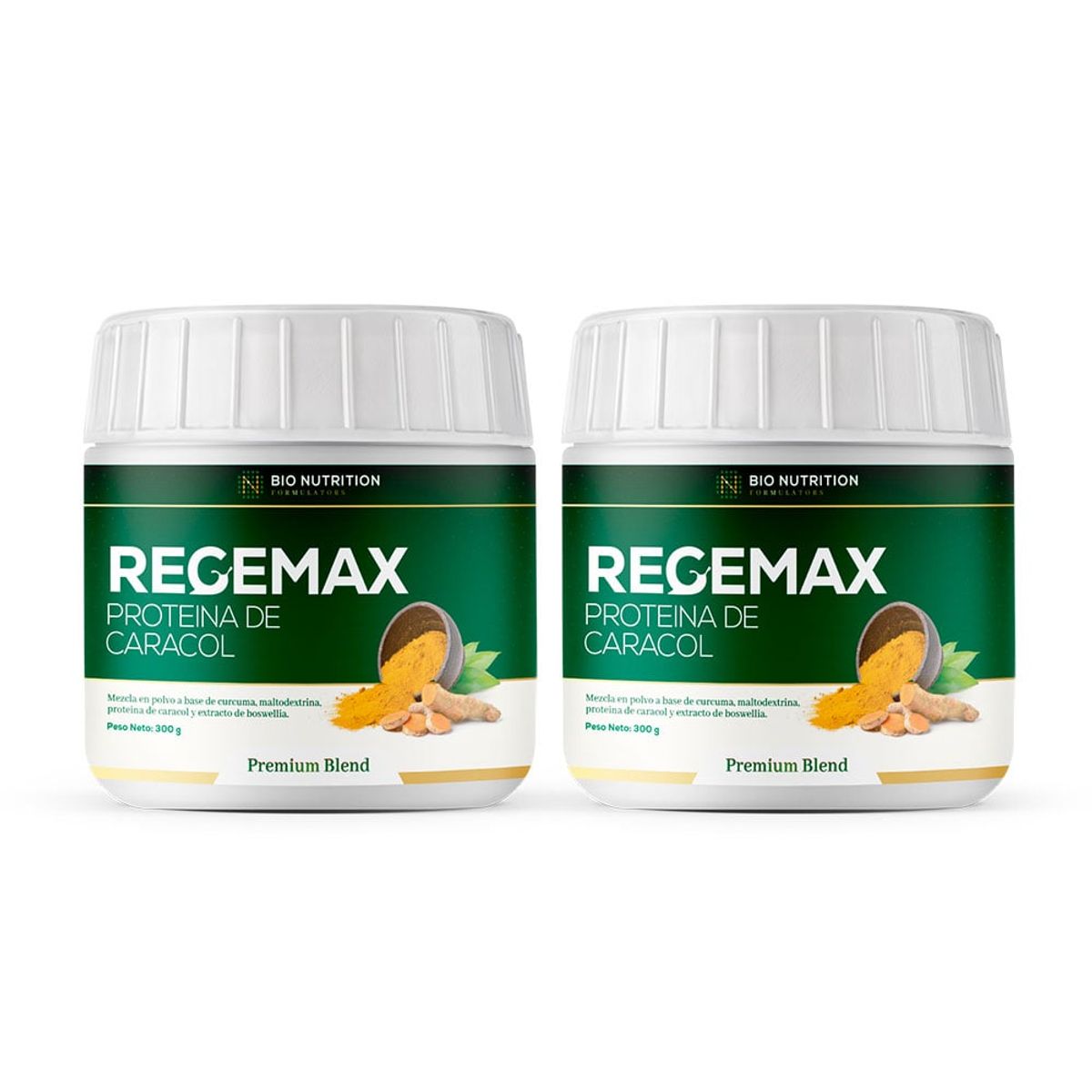 GENERICO - Regemax proteína Caracol boswellia y cúrcuma Pack doble