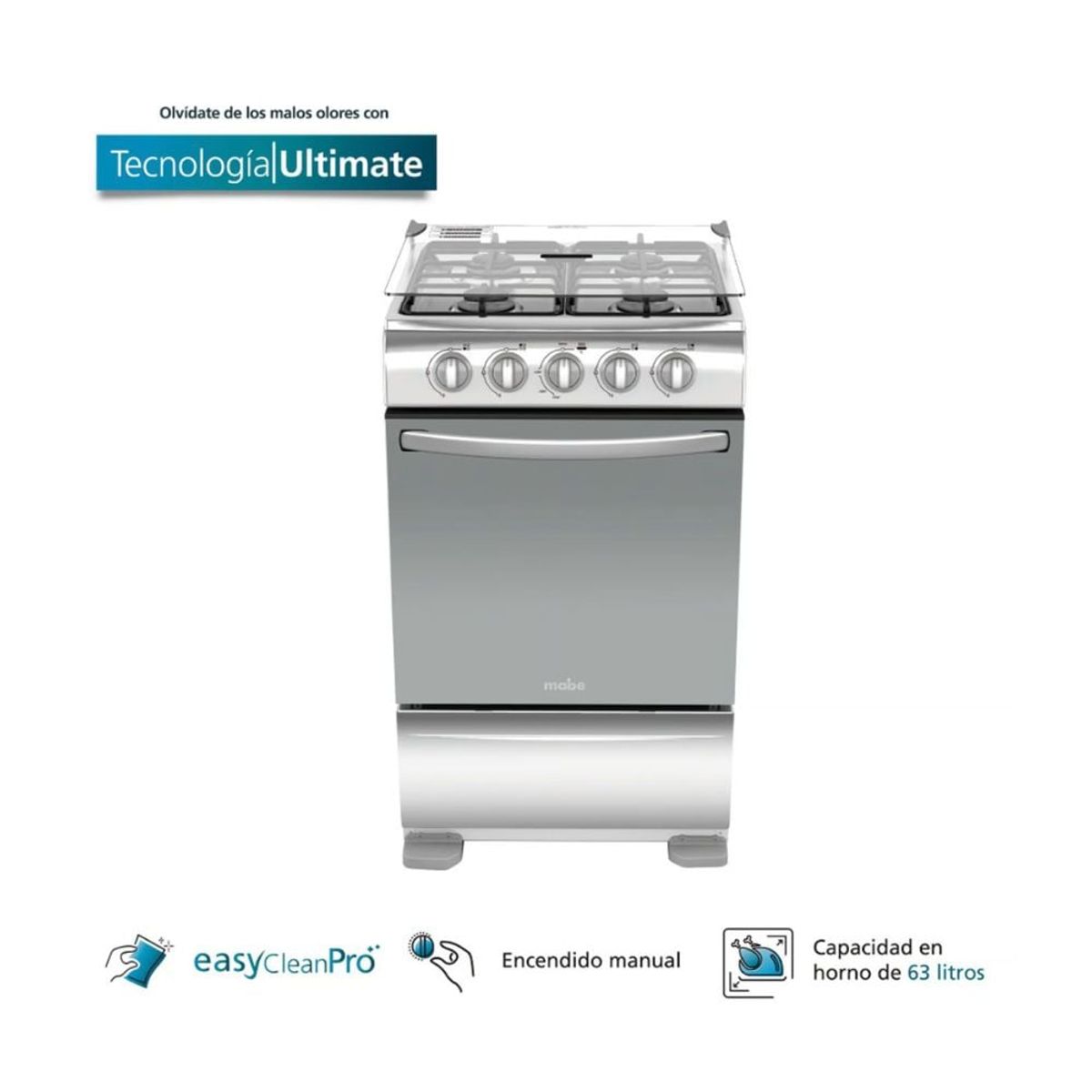 MABE - Cocina de piso 52 cm Grafito Mabe - TX5110P1