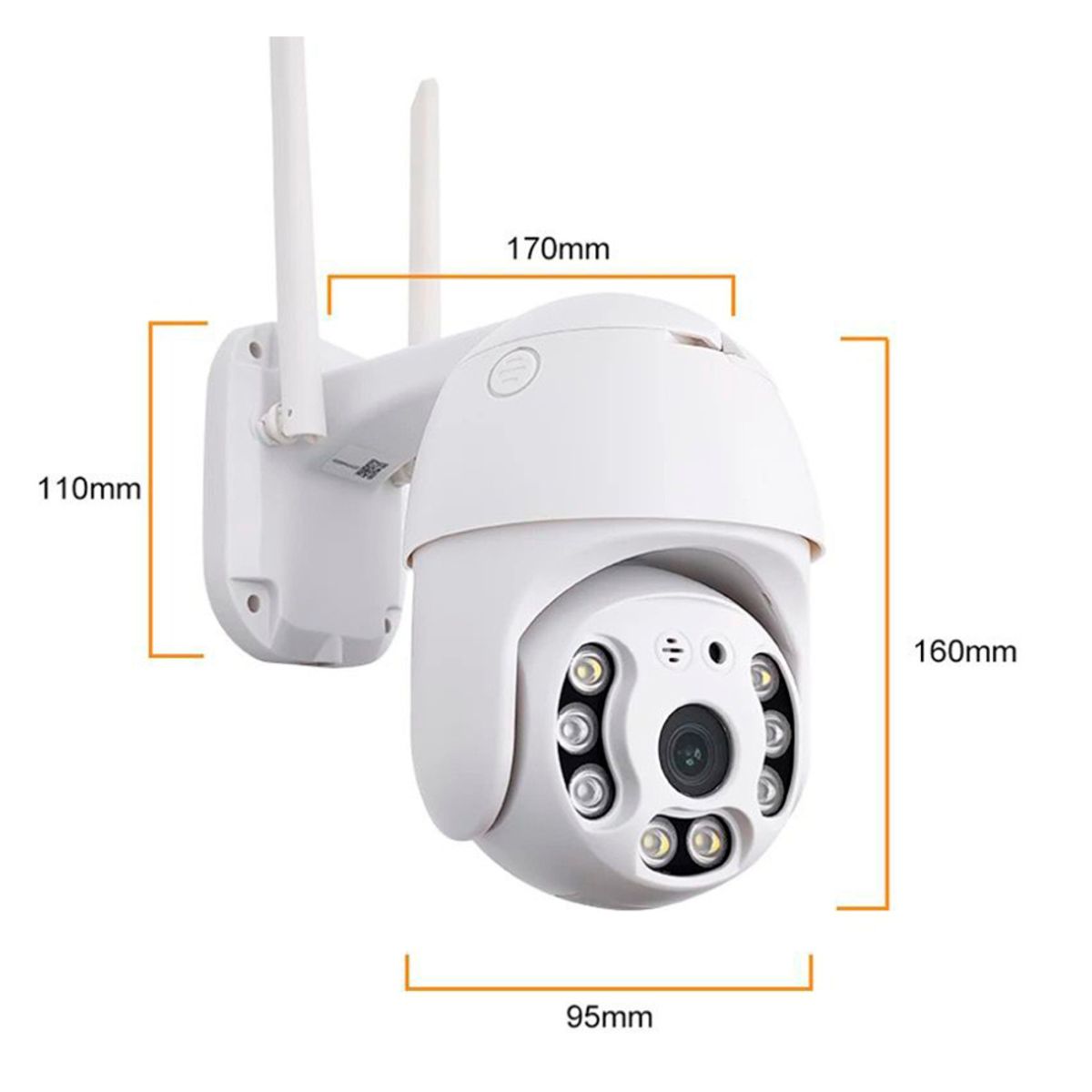 GENERICO - Cámara de Seguridad 360º Smart WiFi Sensor de Movimiento Visión Nocturna