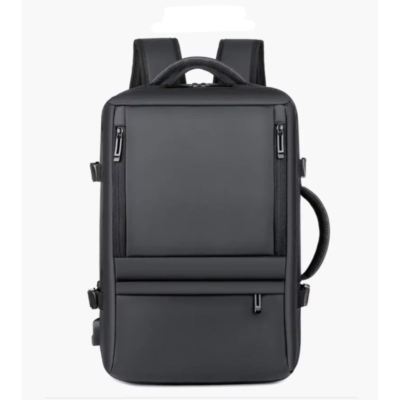 GENERICO - Mochila Viajera Multiusos USB  Negro