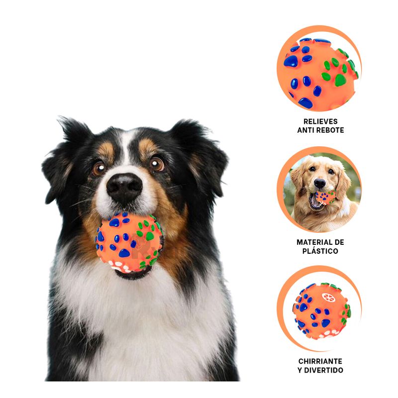 GENERICO - Bola Suave para Mascotas de Naranja Y+MiniAgenda