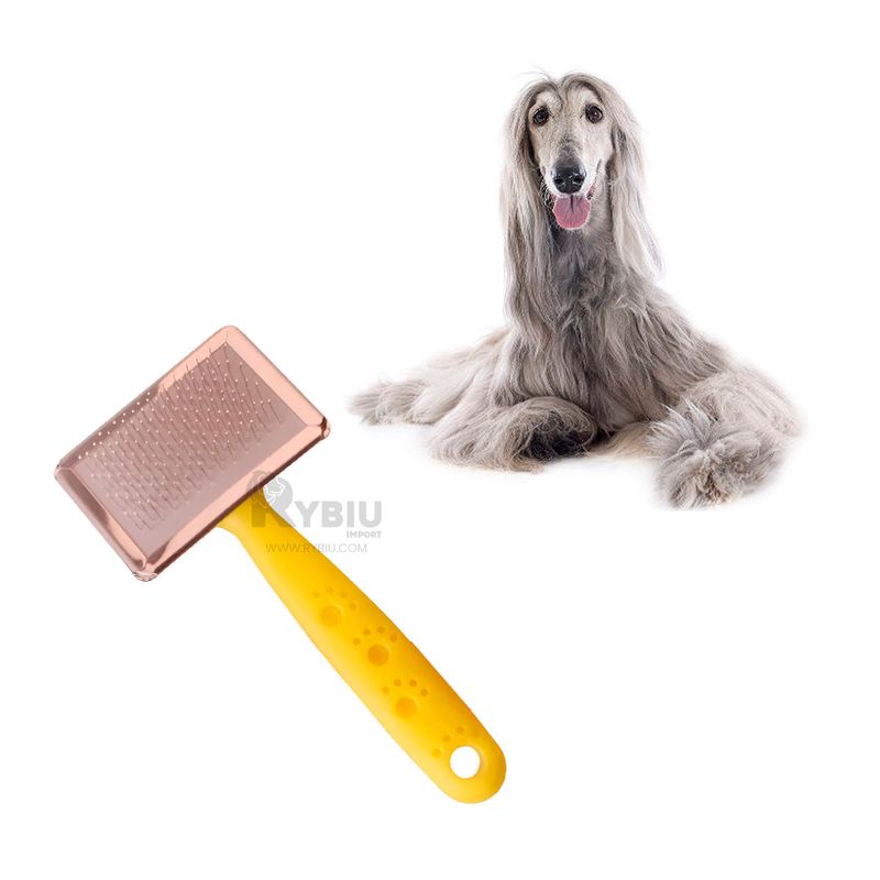 GENERICO - Peineta Liviana para Perros en S Amarillo Y+Papel de Regalo