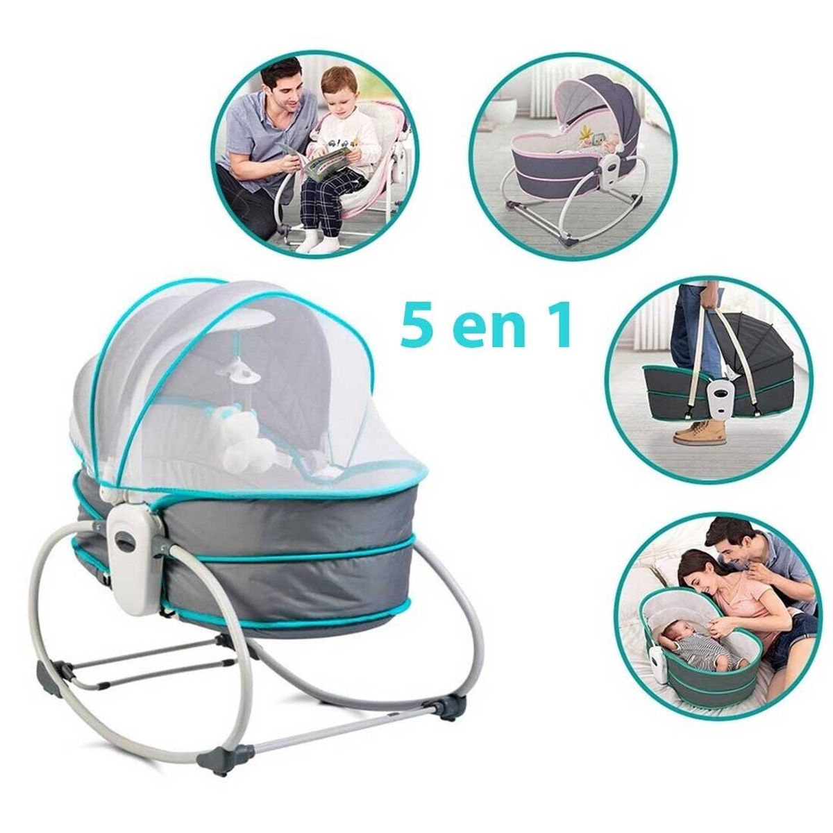 GENERICO - Silla Mecedora Moisés 5 En 1 Verde