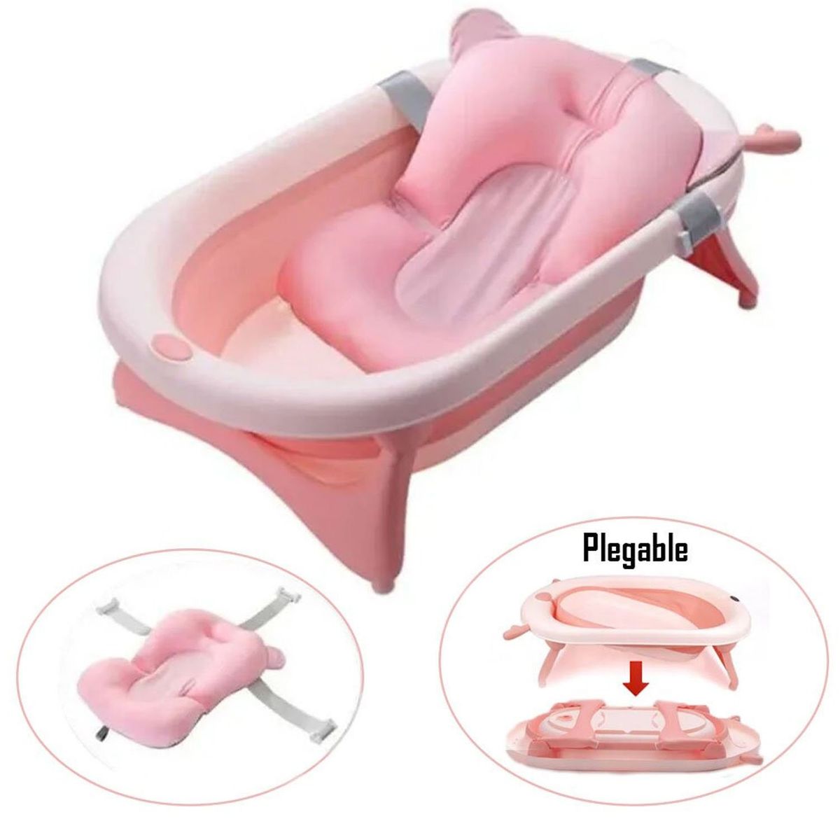 EBABY - Cuna Corral NOA 780 + Colchón 4" + Tina de Baño