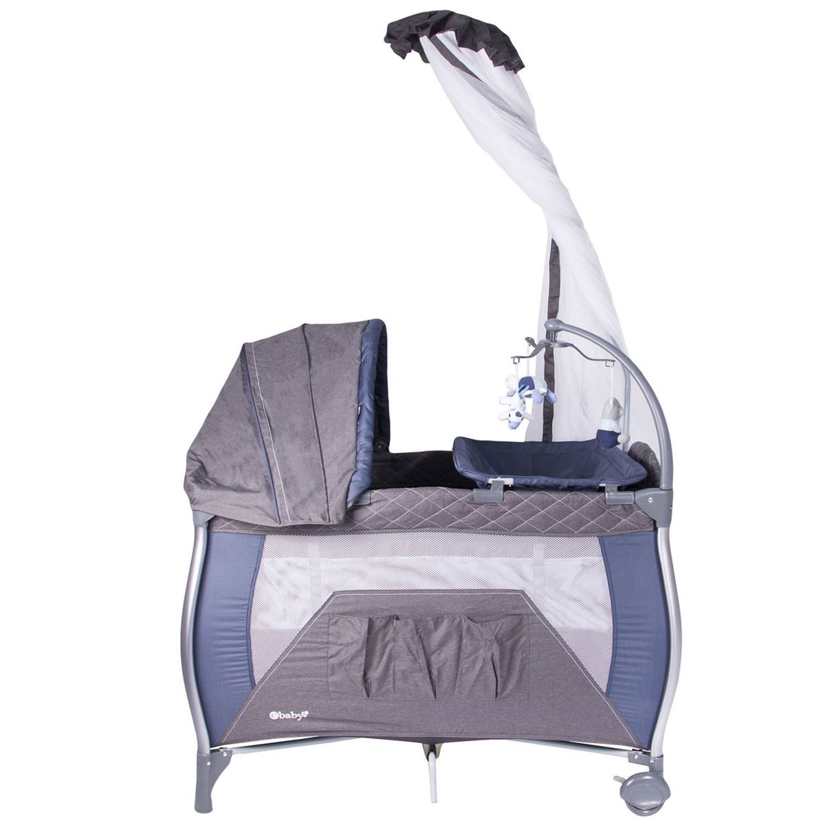 EBABY - Cuna Corral Mecedora Napy Azul 779-C