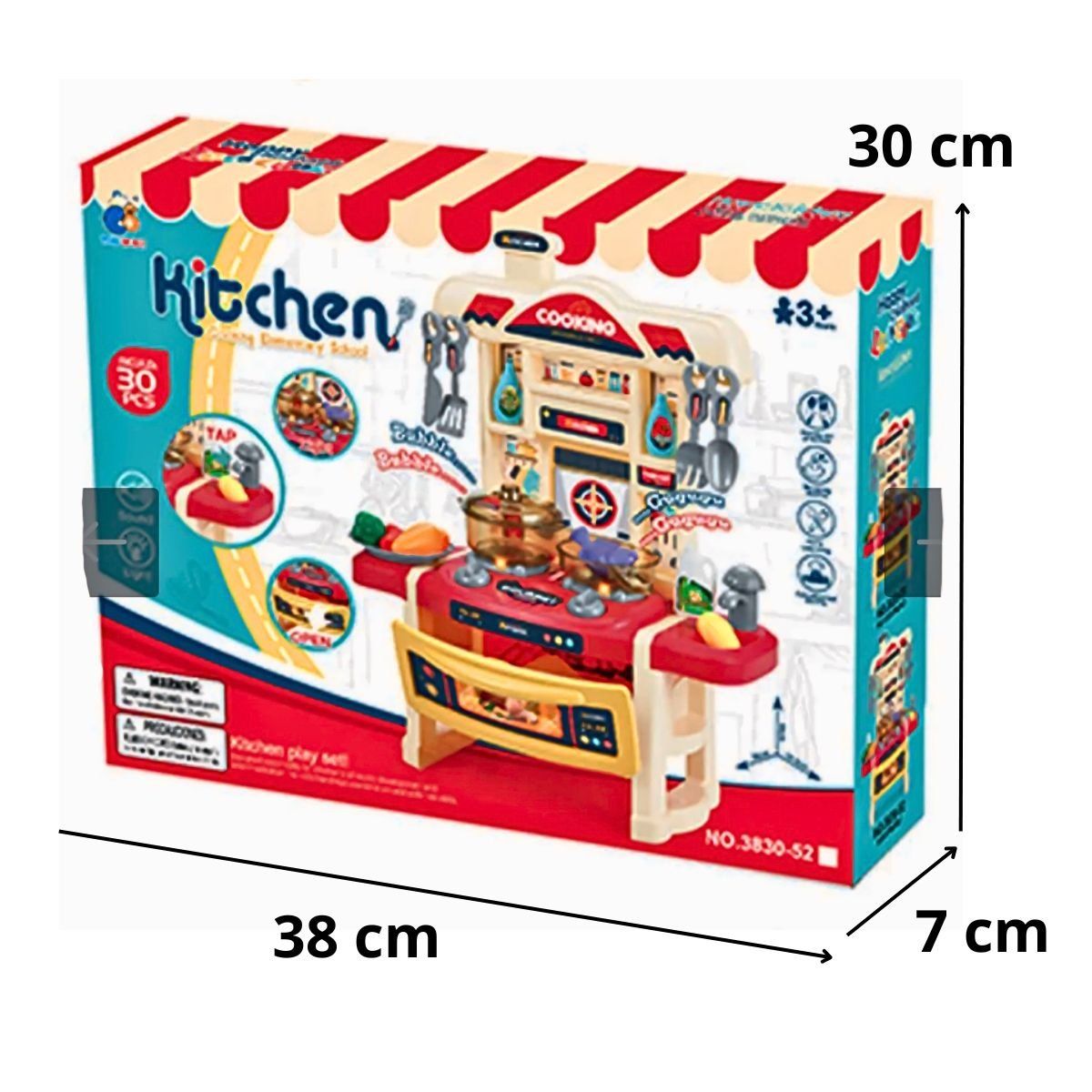 GENERICO - Juguete De Cocina Con Luz Y Sonido Para Niños 30 Piezas
