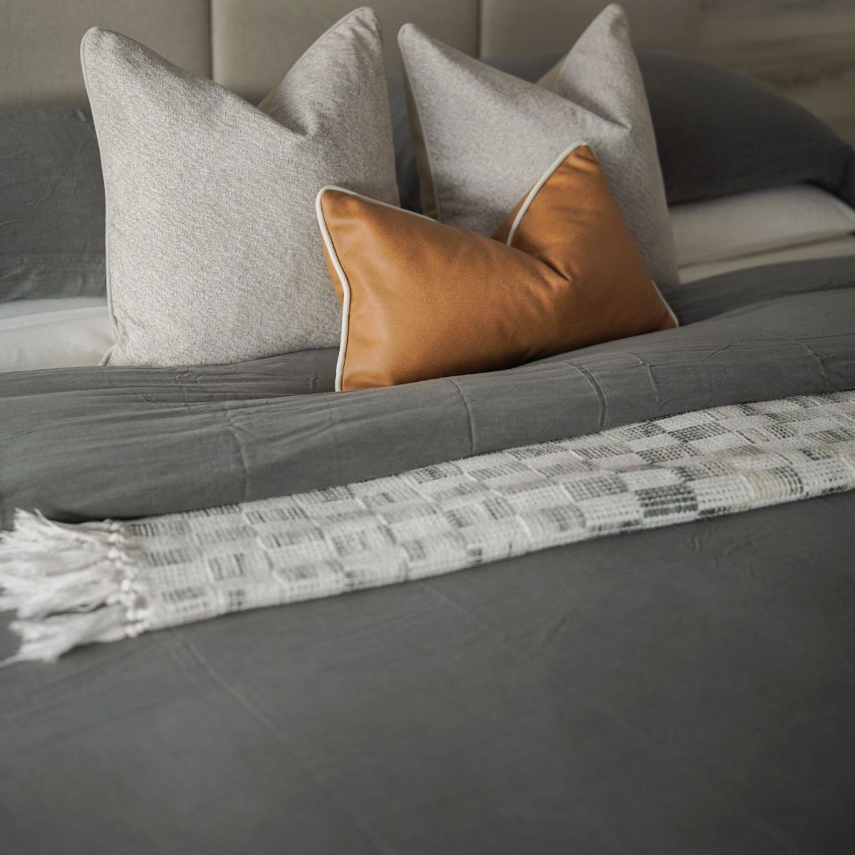 CLAUDIA RIVA HOME - Funda Edredón Terso Charcoal