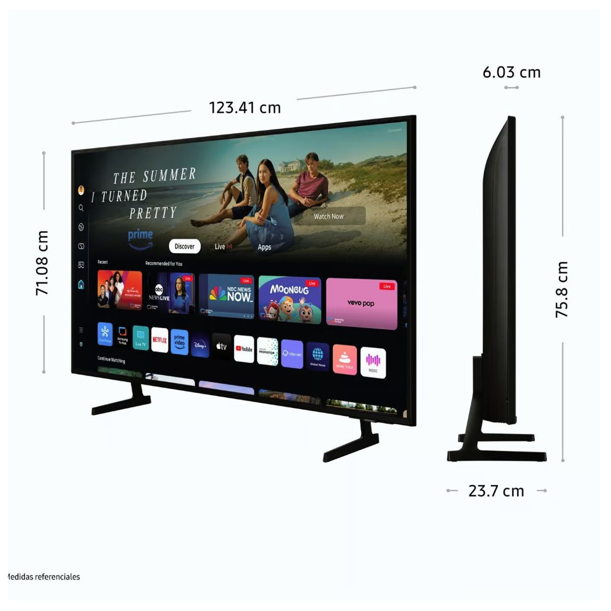 SAMSUNG - Televisor Samsung LED 55 Crystal UHD 4K Tizen OS Smart TV 55DU7000