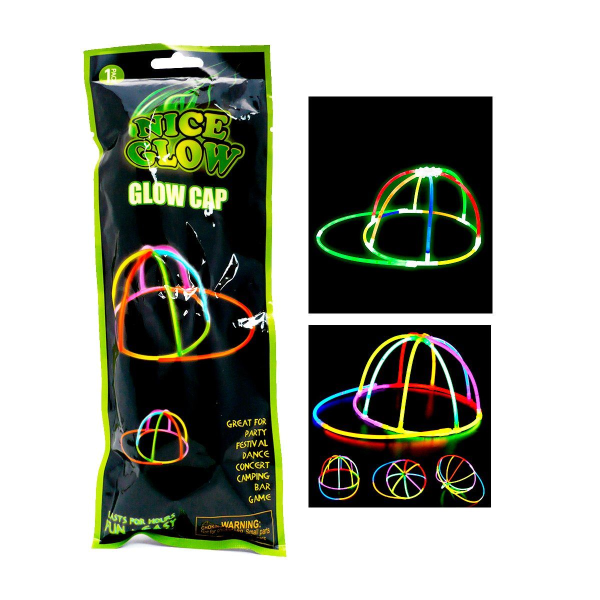 GENERICO - Gorro Luminoso Glow Sticks x 5  unidades