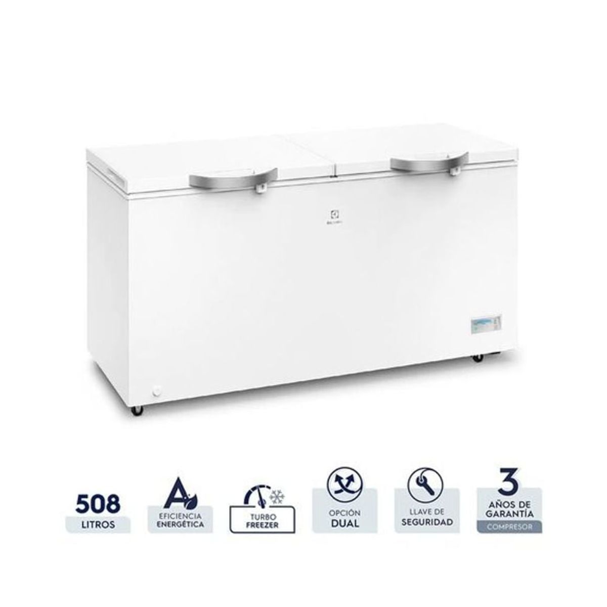 ELECTROLUX - Congelador Horizontal Electrolux 508L Frost Blanco EFC50W2HTW