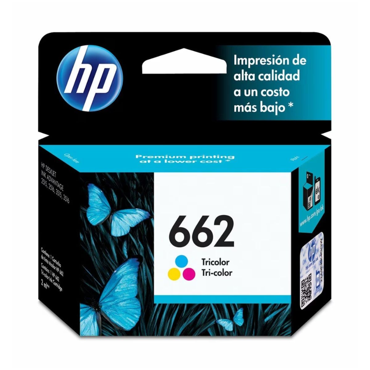 HP - Cartucho de Tinta HP 662 Tricolor Original