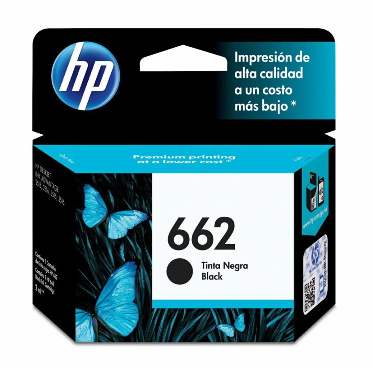HP - Cartucho de Tinta HP 662 Negra Original