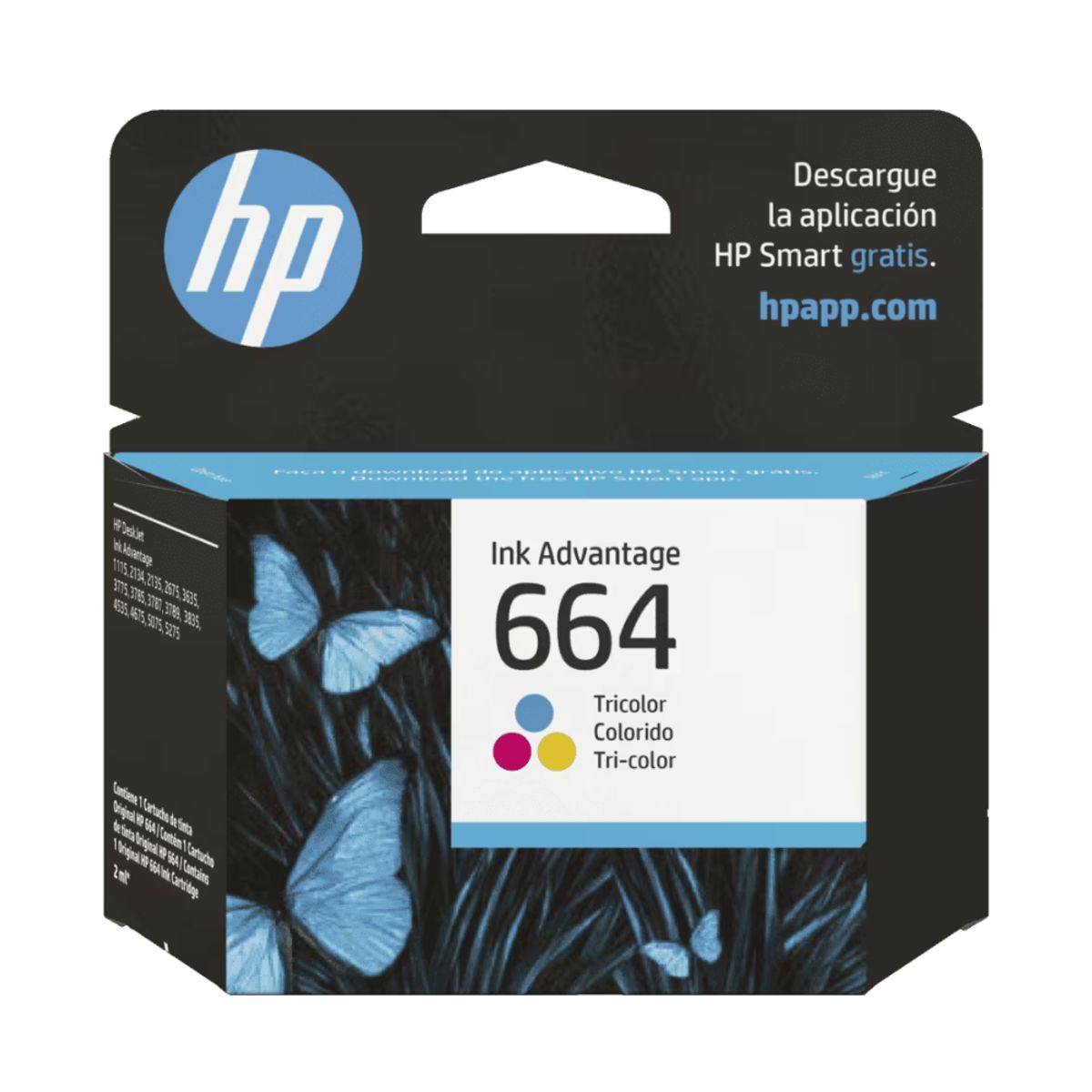 HP - Cartucho de Tinta HP 664 Tricolor Original