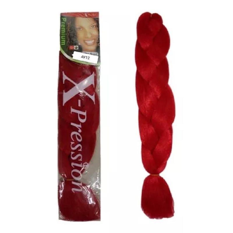 GENERICO - KANEKALON PARA EXTENSIONES Y TRENZAS - ROJO - GENERICO