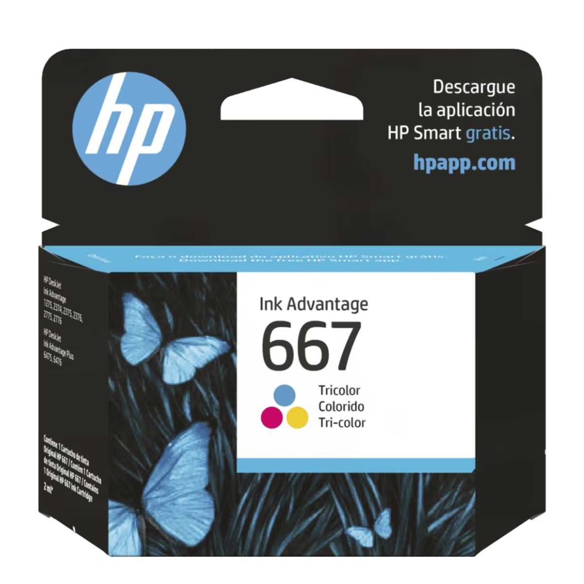 HP - Cartucho de Tinta HP 667 Tricolor Original