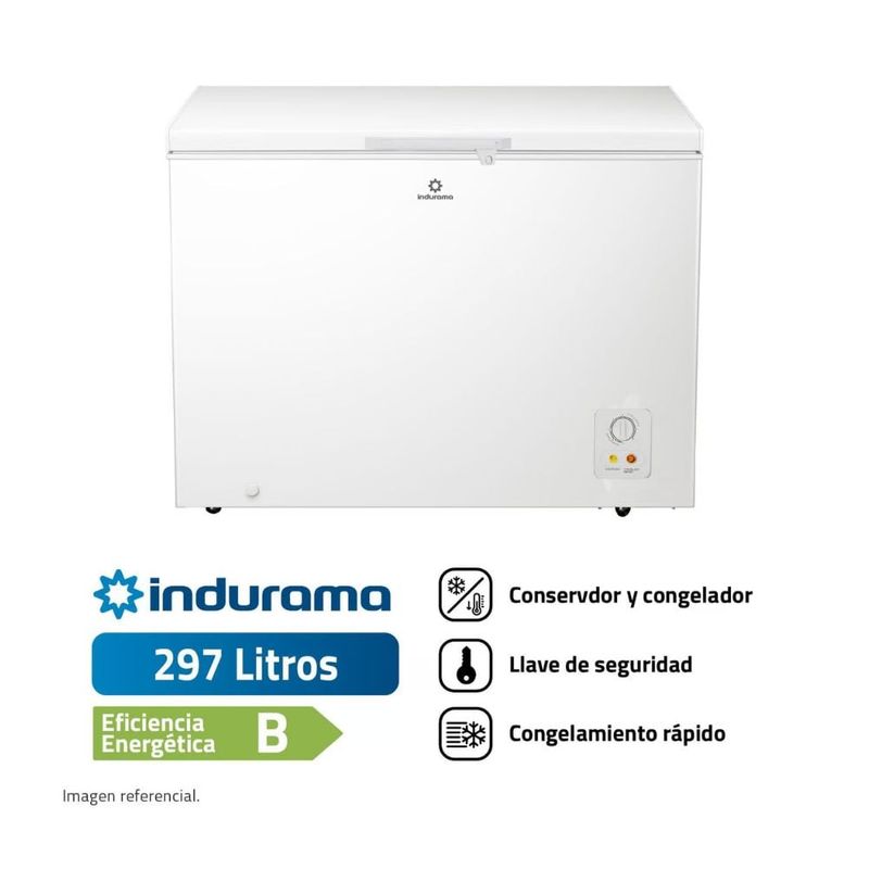 INDURAMA - CONGELADORA INDURAMA 297 L DEFROST CI-320BL BLANCO
