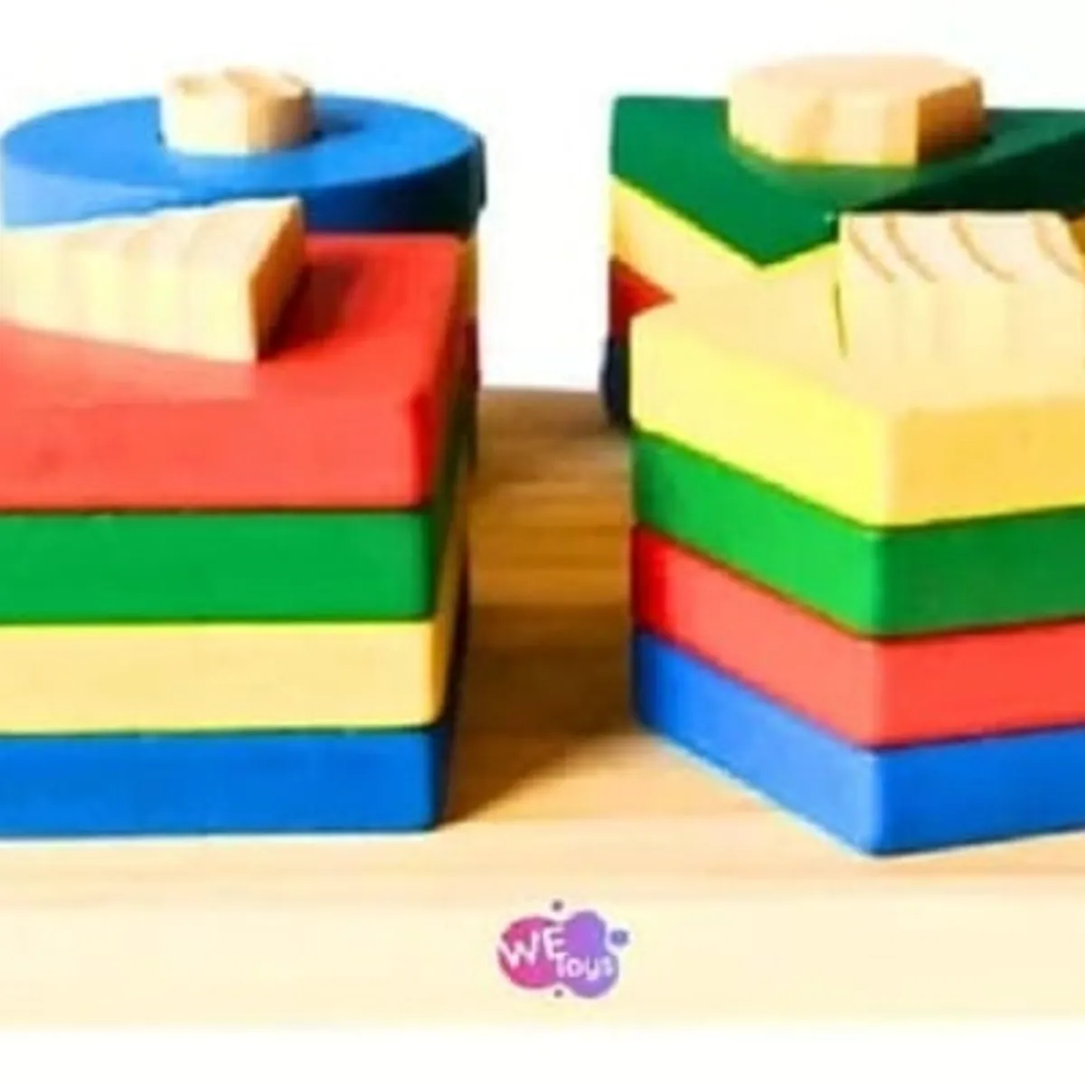 GENERICO - Didáctico de Apilamiento Geométrico 4 Torres de Madera