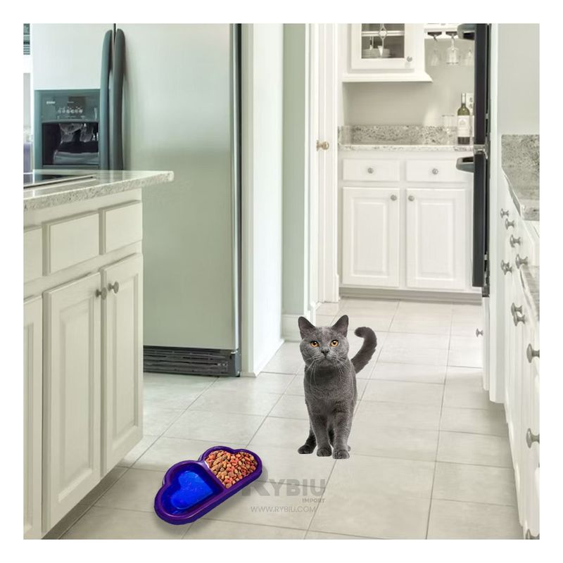 GENERICO - Plato para Perros de Color Morado Y+Papel de Regalo