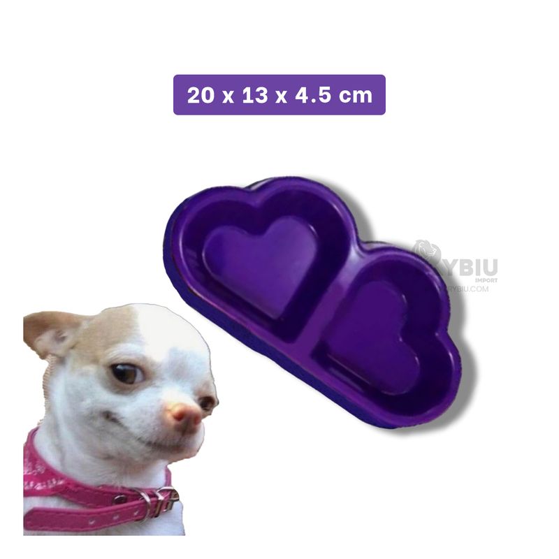 GENERICO - Comedor Pet para Gato en Tono Morado Y+Ligas de Regalo