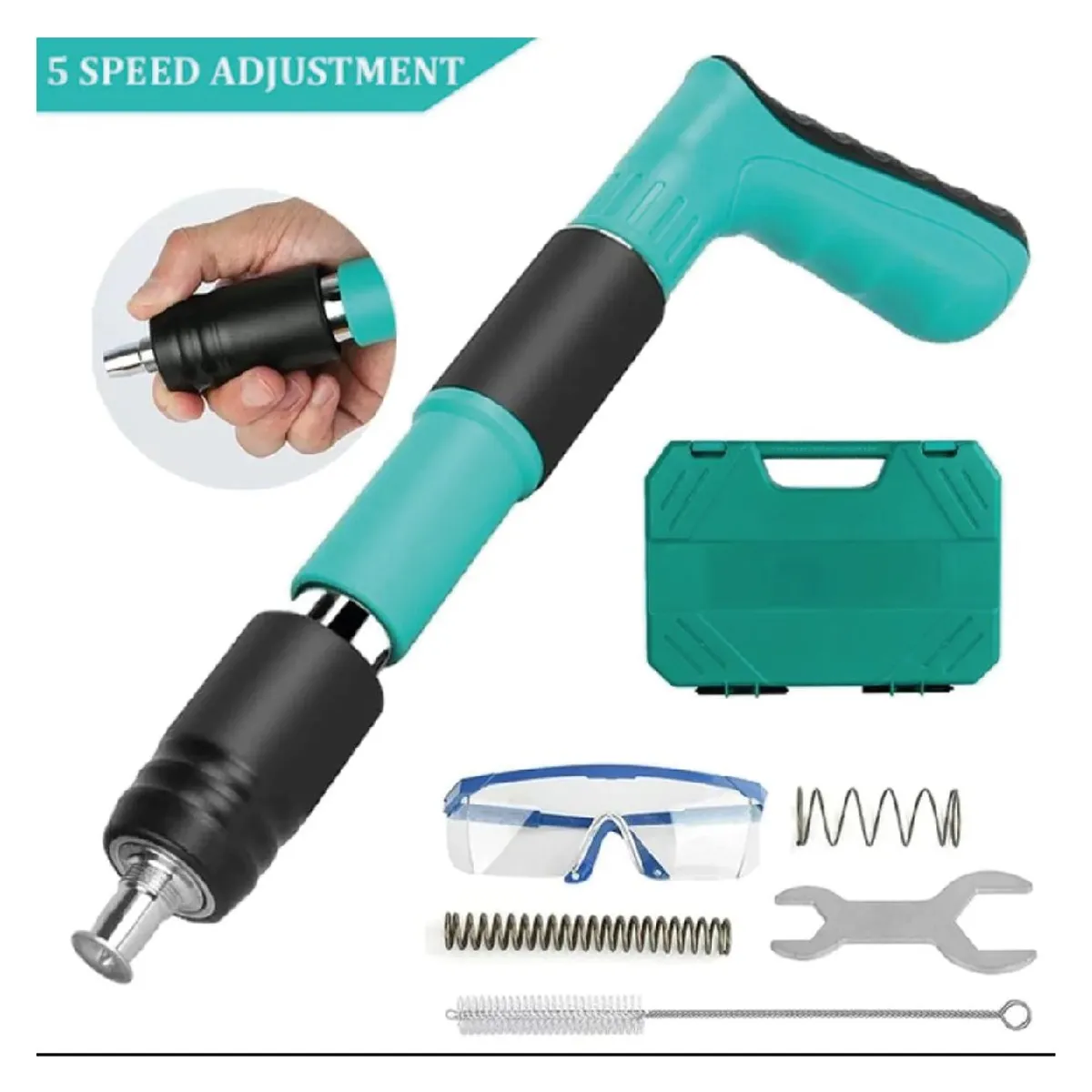 GENERICO - Pistola de Clavos de Acero con Accesorios