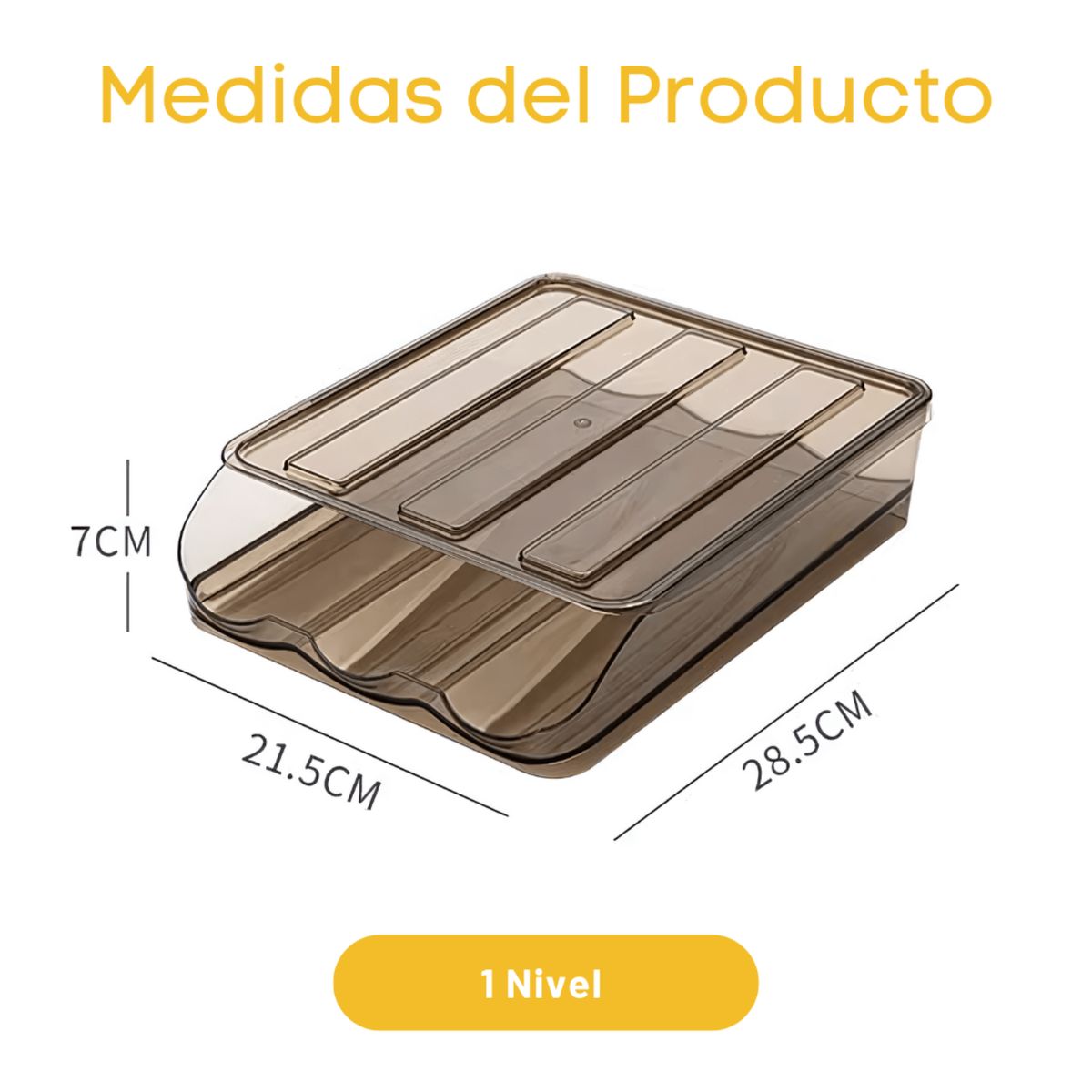GENERICO - Dispensador de huevos apilable de 2 niveles para 36 huevos