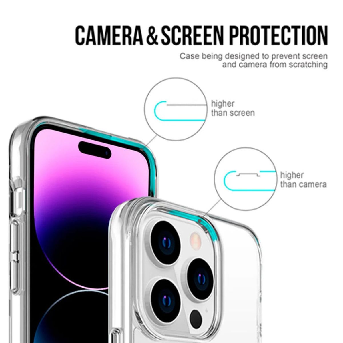 SPACE - Case Transparente Compatible con iPhone 16 Pro Max Space