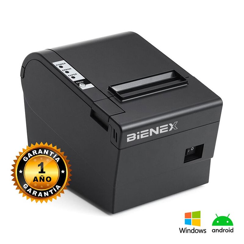BIENEX - Impresora ticketera termica 80mm BLUETOOTH USB BIENEX 80mm.