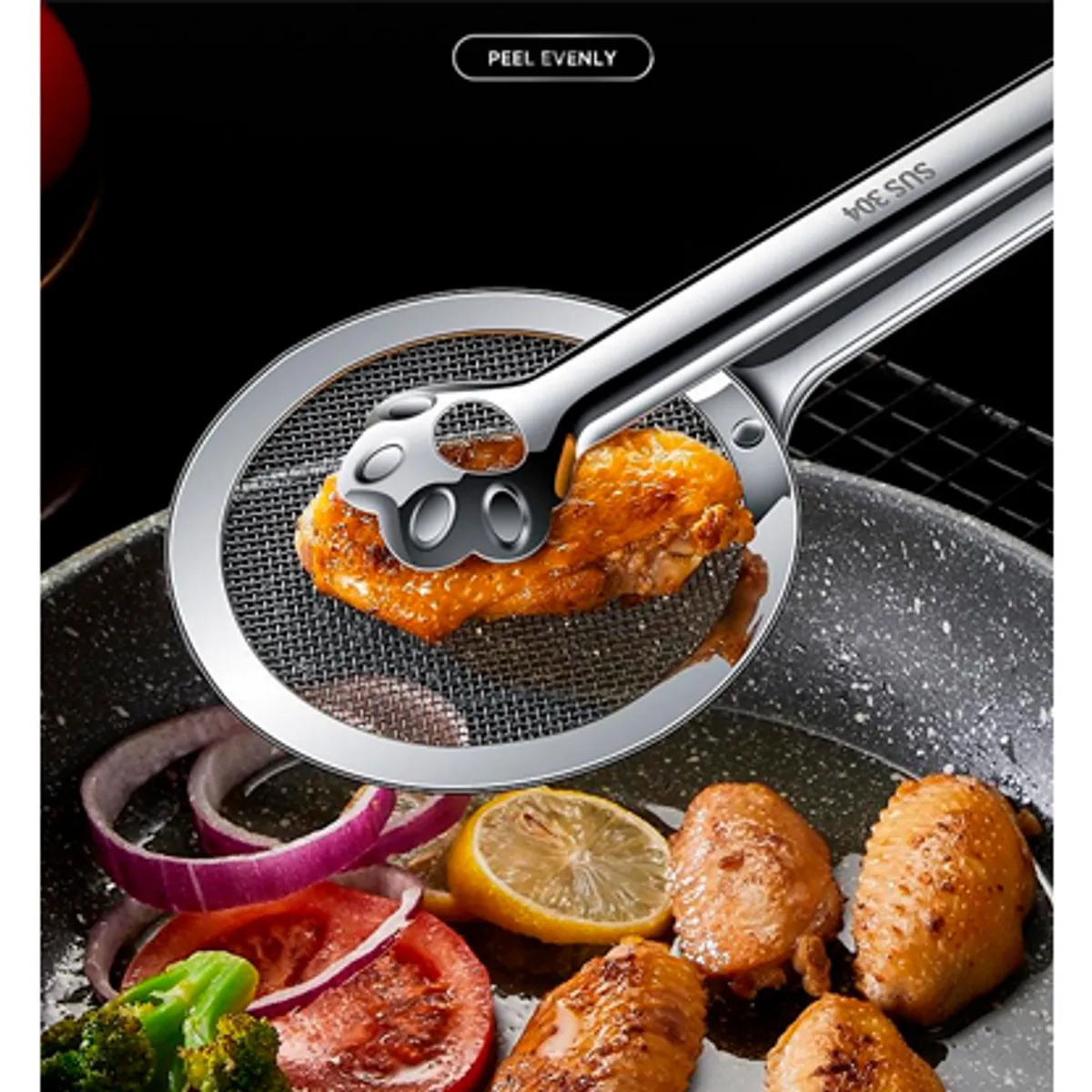 WELL BEING - PINZAS PARA COMIDA CON DISEÑO GARRA DE GATO