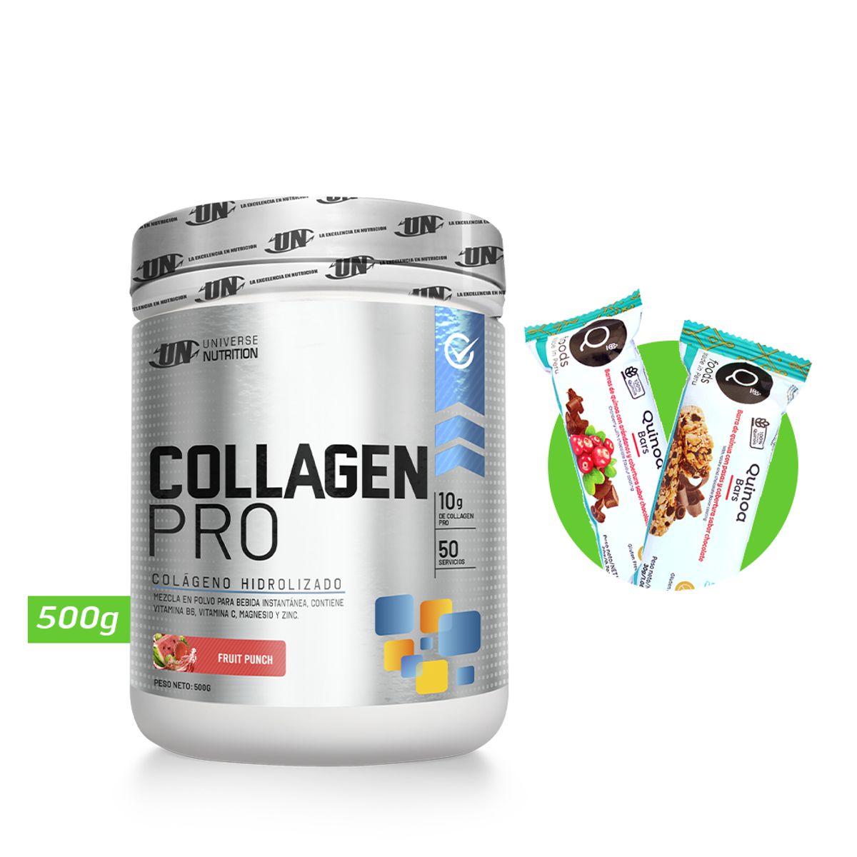 UNIVERSE NUTRITION - Collagen pro 500gr colágeno un fruit punch + regalos