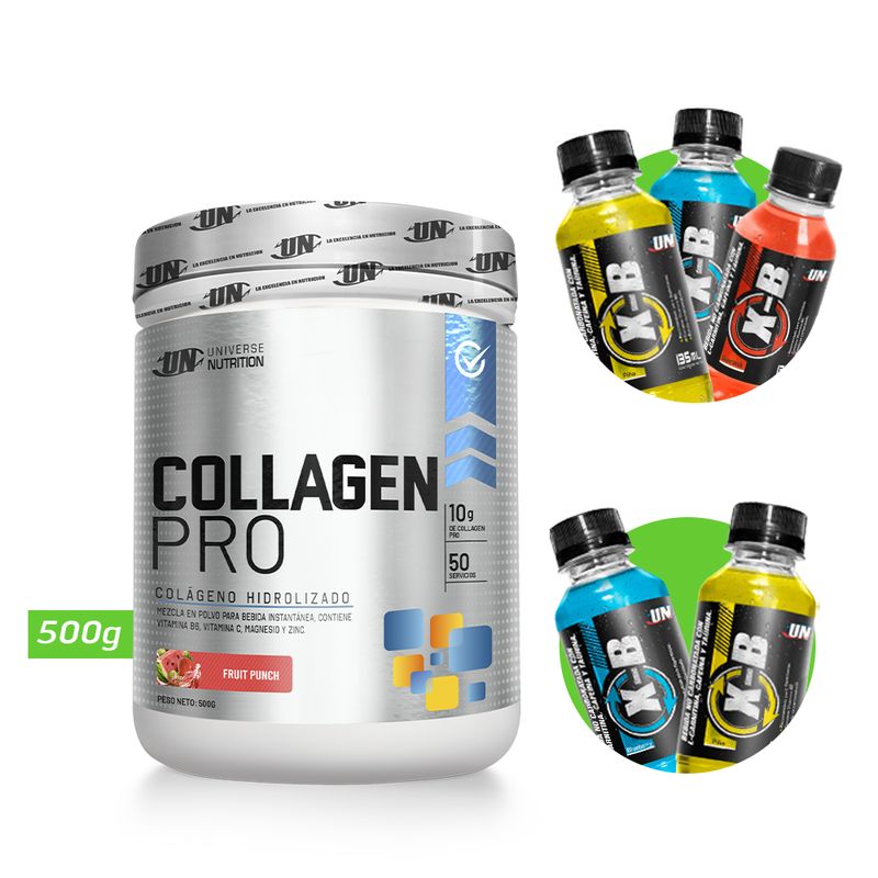 UNIVERSE NUTRITION - Collagen pro 500gr colágeno un fruit punch + regalos