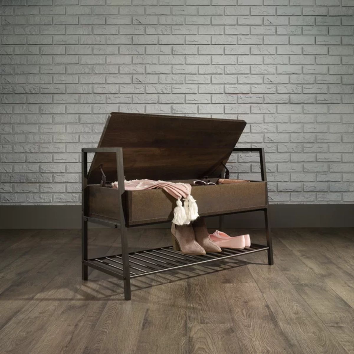 TU MESITA - Baúl Moderno Camel tipo Industrial TU MESITA color Wengue