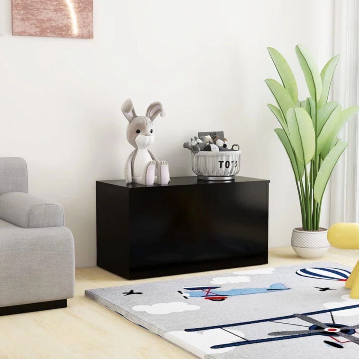 TU MESITA - Baúl Multiusos Miky color Negro TU MESITA