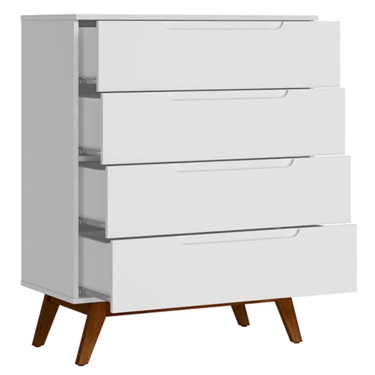 TU MESITA - Cómoda Clásica Alpha 4 cajones color Blanco TU MESITA