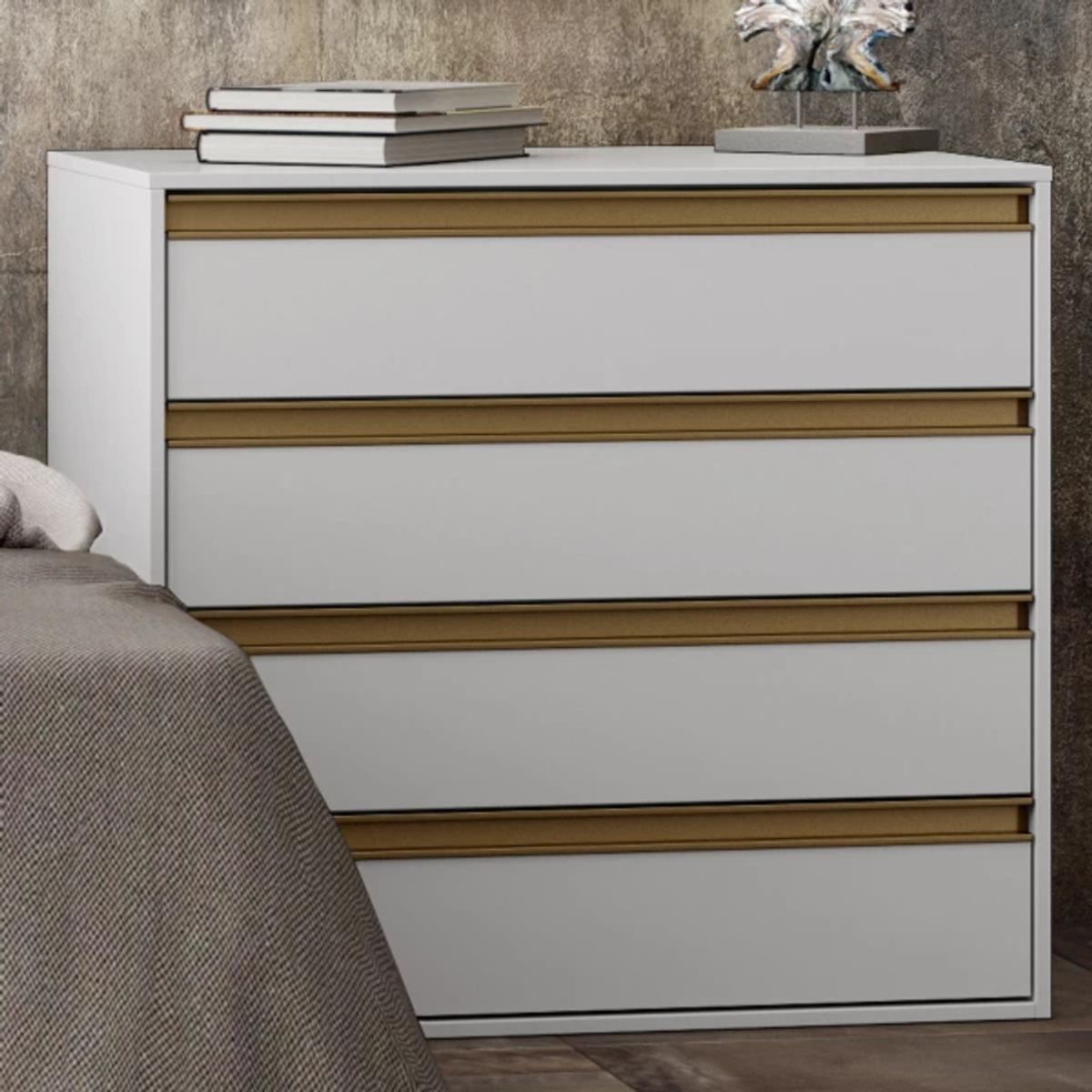 TU MESITA - Cómoda Clásica Chiapas color Blanco 5 cajones TU MESITA