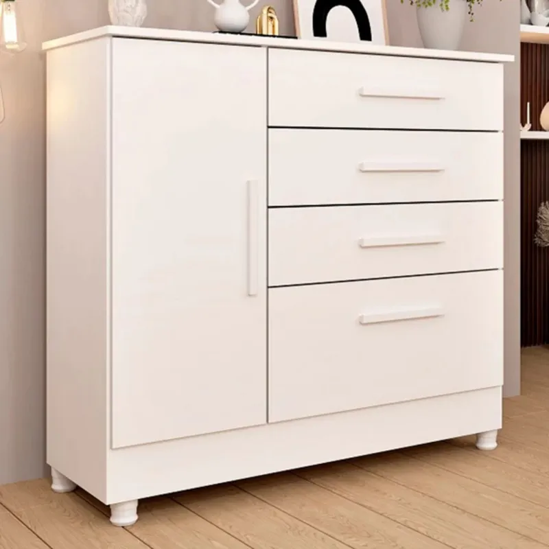 TU MESITA - Cómoda Clásica Chicago color Blanco 4 cajones 1 puerta TU MESITA