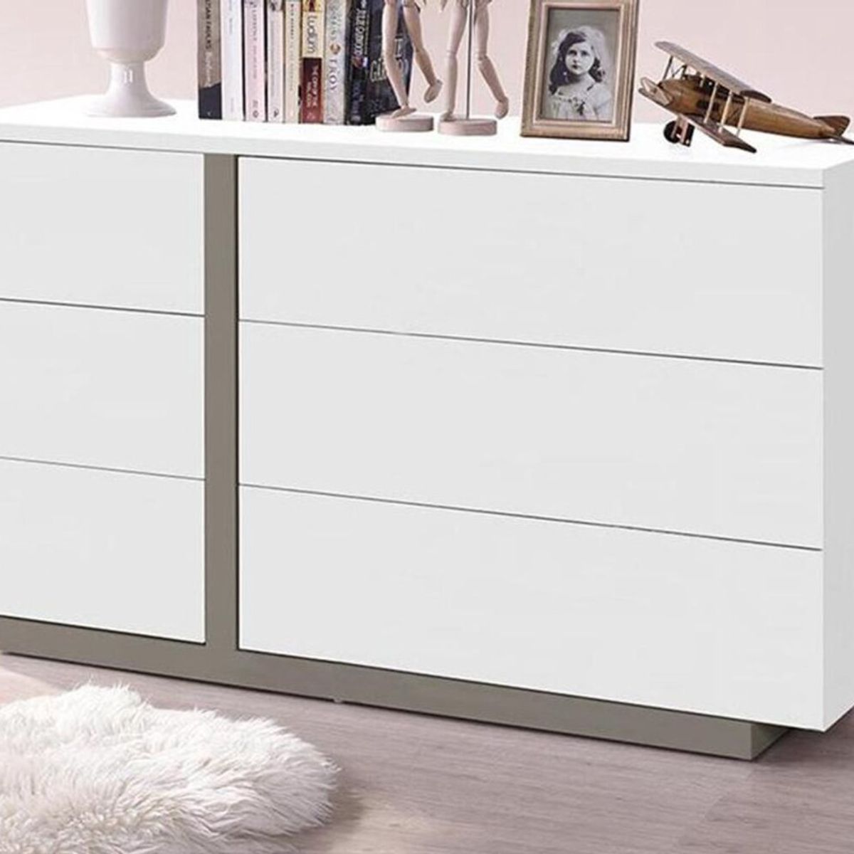 TU MESITA - Cómoda Clásica Napoli 6 cajones color Blanco TU MESITA