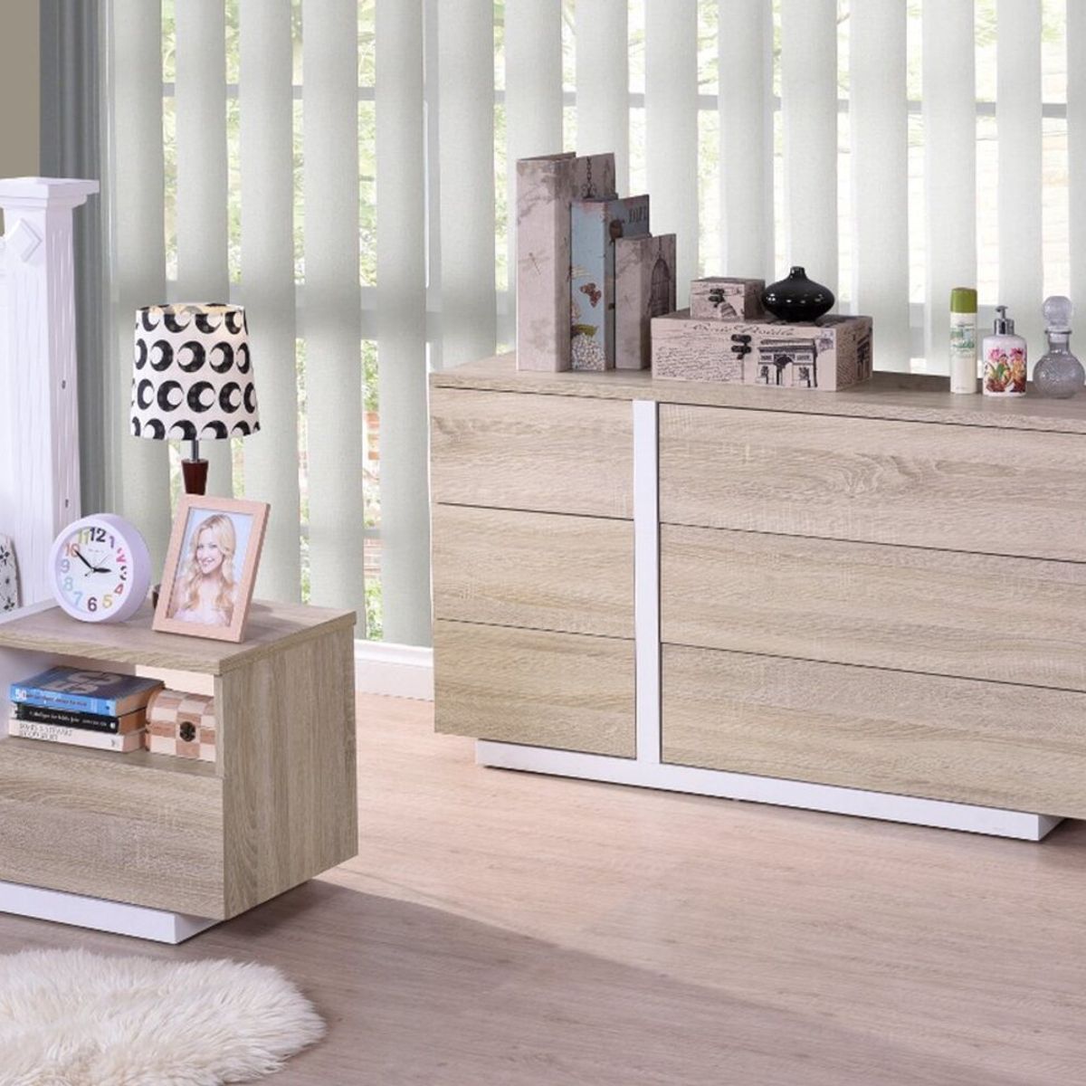 TU MESITA - Cómoda Clásica Napoli 6 cajones color Roble TU MESITA