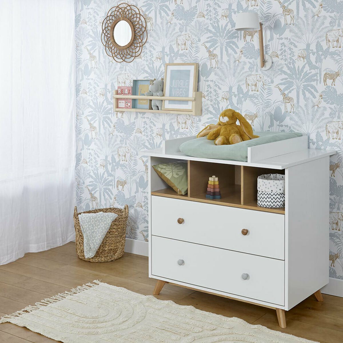 TU MESITA - Cómoda Infantil Claudy color BlancoMarrón TU MESITA