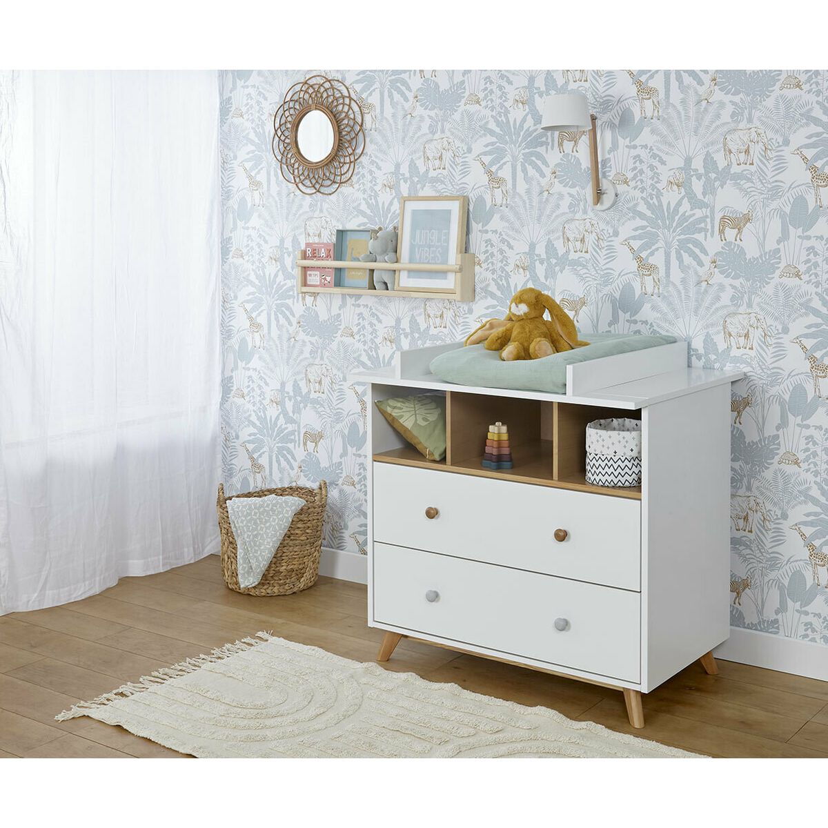 TU MESITA - Cómoda Infantil Claudy color BlancoMarrón TU MESITA