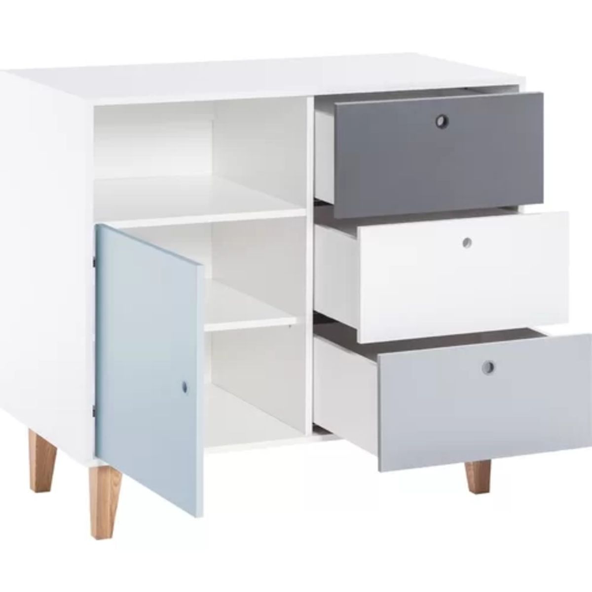 TU MESITA - Cómoda Infantil Vintage Nokeri Celeste