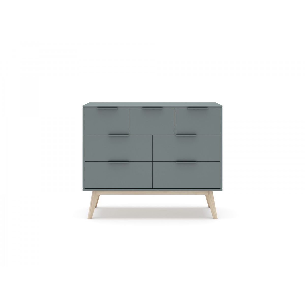 TU MESITA - Cómoda Juvenil Kasidy color Gris Oscuro TU MESITA 7 cajones