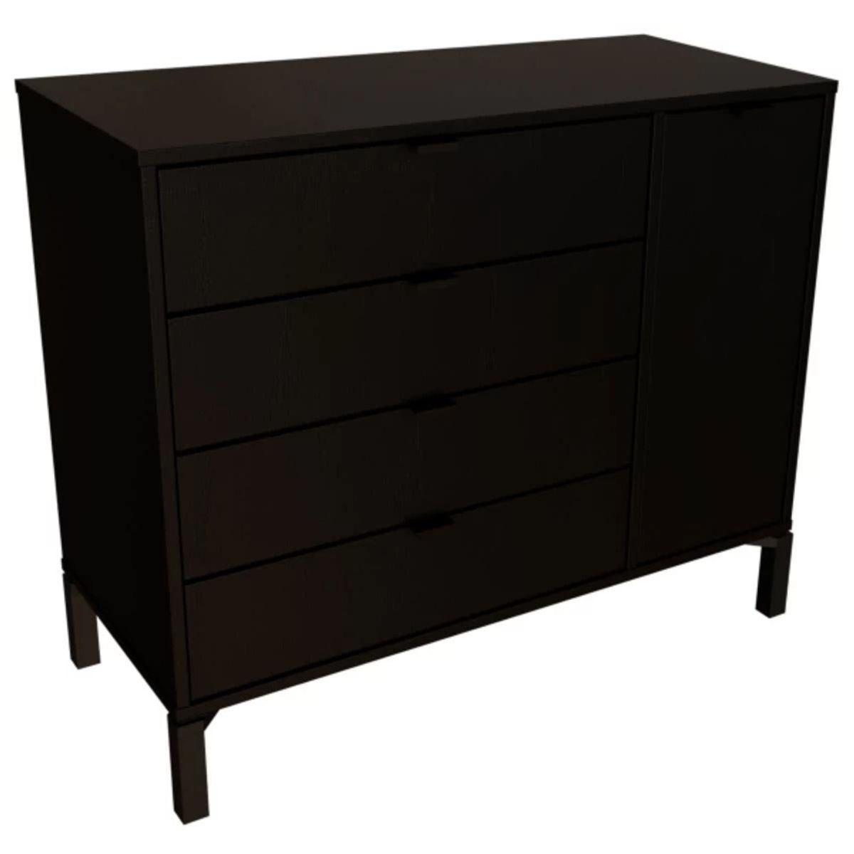 TU MESITA - Cómoda Juvenil Mariana color Negro TU MESITA