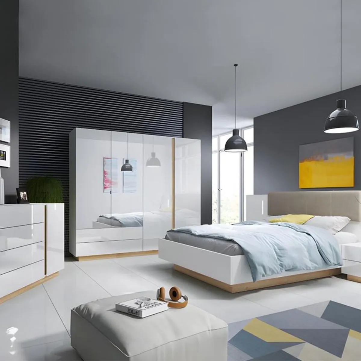 TU MESITA - Cómoda Minimalista Musari color BlancoDuna 4 cajones TU MESITA