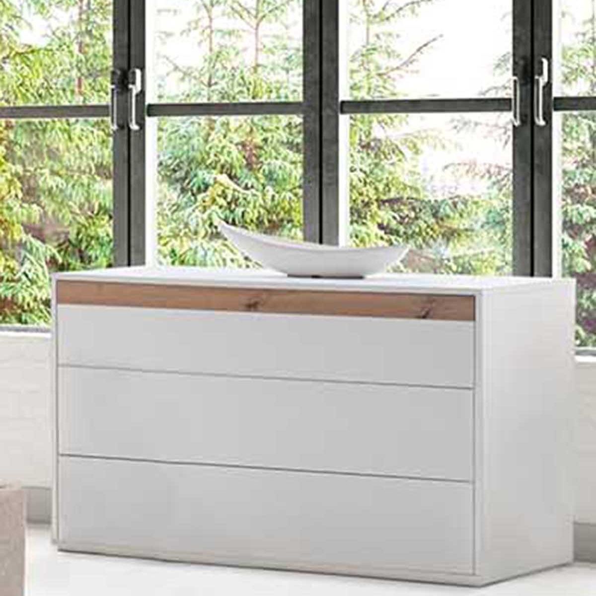 TU MESITA - Cómoda Minimalista Valeria Blanco 3 cajones TU MESITA