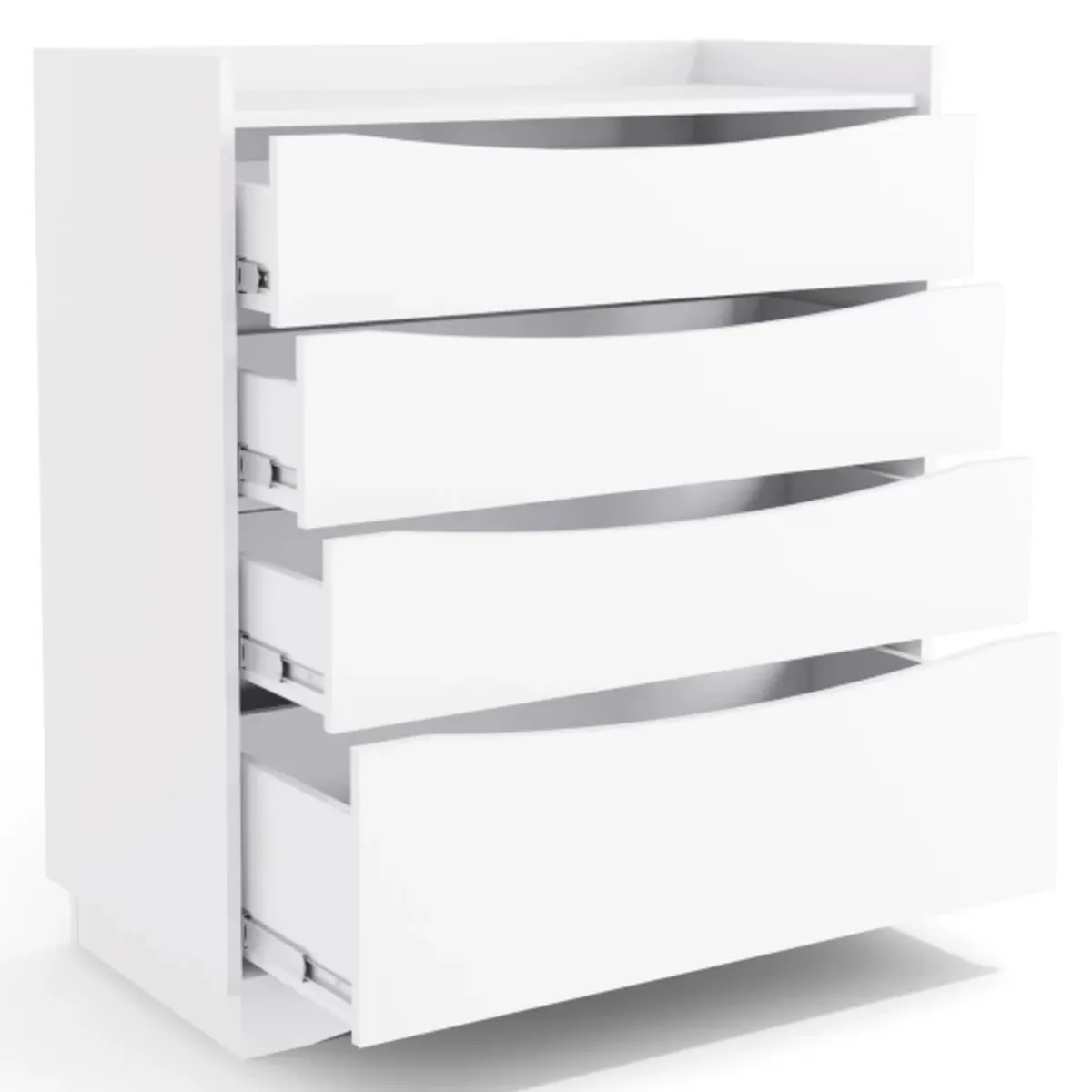 TU MESITA - Cómoda Moderna Gaspar 4 cajones color Blanco TU MESITA