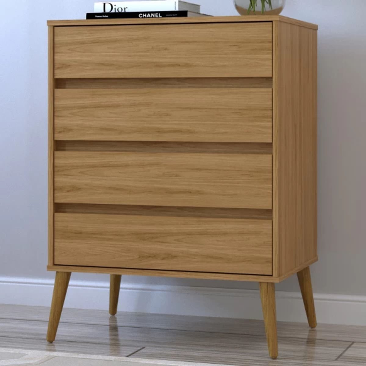 TU MESITA - Cómoda Multiusos Fiorentina color Duna 4 cajones TU MESITA