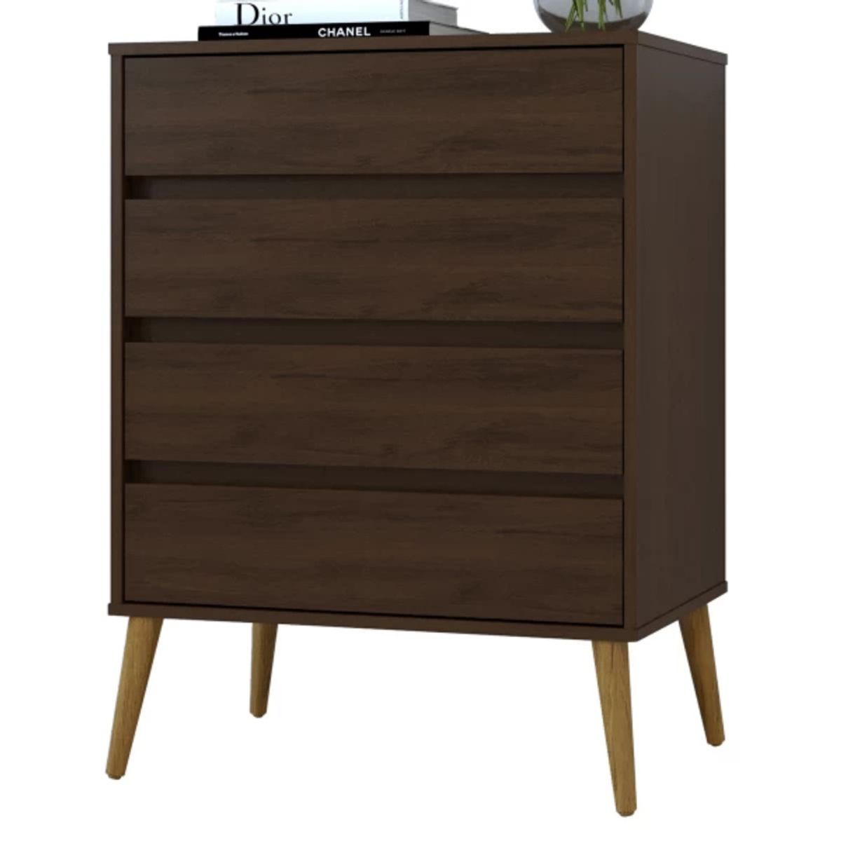 TU MESITA - Cómoda Multiusos Fiorentina color Marrón 4 cajones TU MESITA